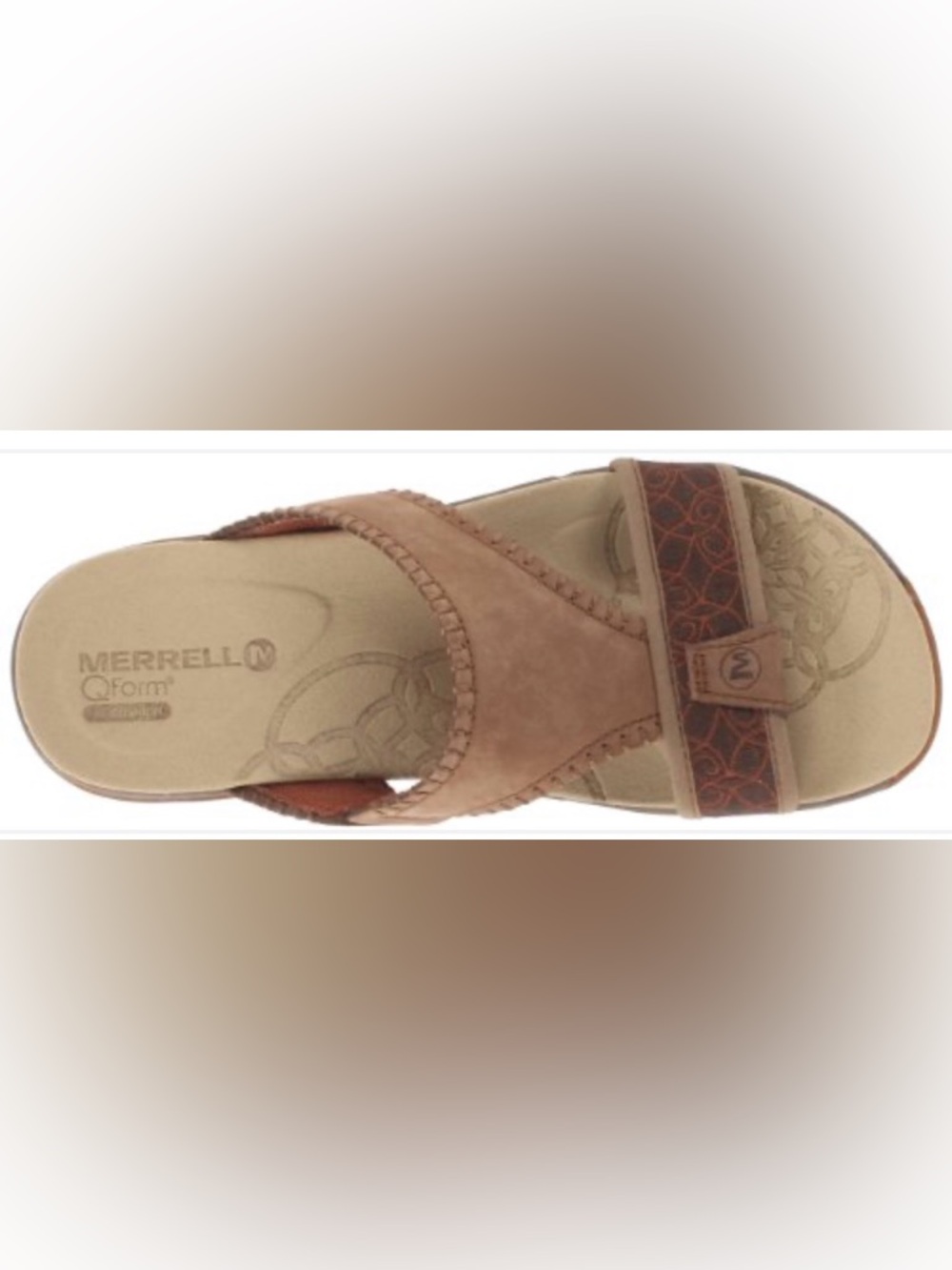 Merrell Sweetpea Dark Earth Slide Slip on Sandals Womens Size 8 Leather Outdoor